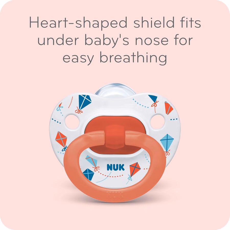 NUK First Choice Classic Ορθοδοντική Πιπίλα Μωρού, Πιπίλα Μωρού 6-18 Μηνών, Ποικιλία Χρωμάτων, Απαραίτητα για το Μωρό, Συσκευασία των 5 τεμαχίων: Υγεία & Οικιακό