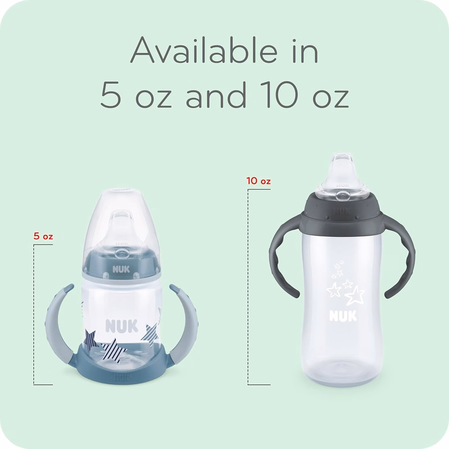 NUK Active Sippy Cup 10 oz 2 τεμάχια, μπλε, για μωρά 8+ μηνών