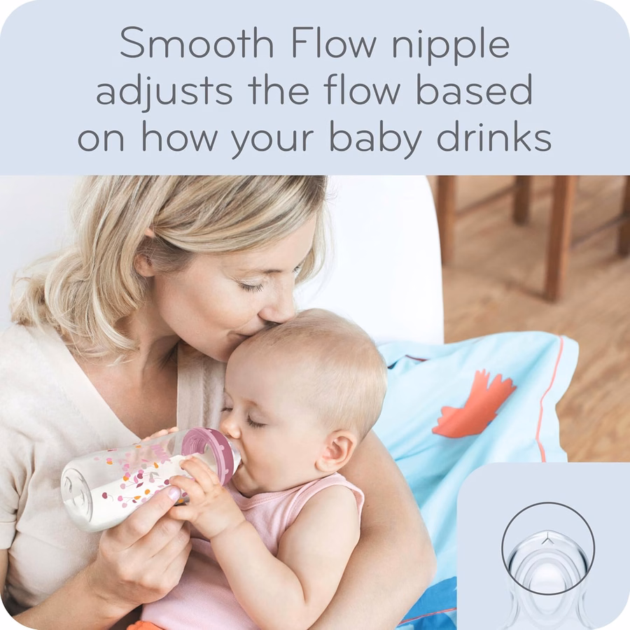 Μπιμπερό NUK Smooth Flow κατά των κολικών: Μωρό
