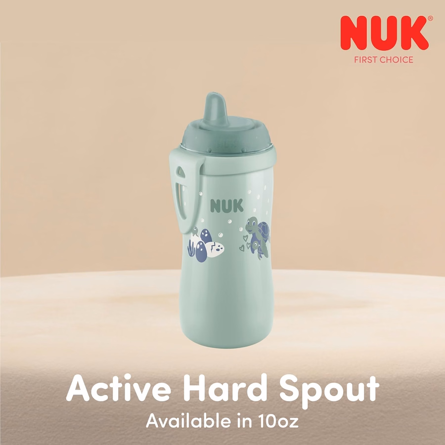 NUK Active Σκληρό Ρύγχος, Ποτήρι, 10 oz, Συσκευασία 1, 9+ Μηνών: Μωρό