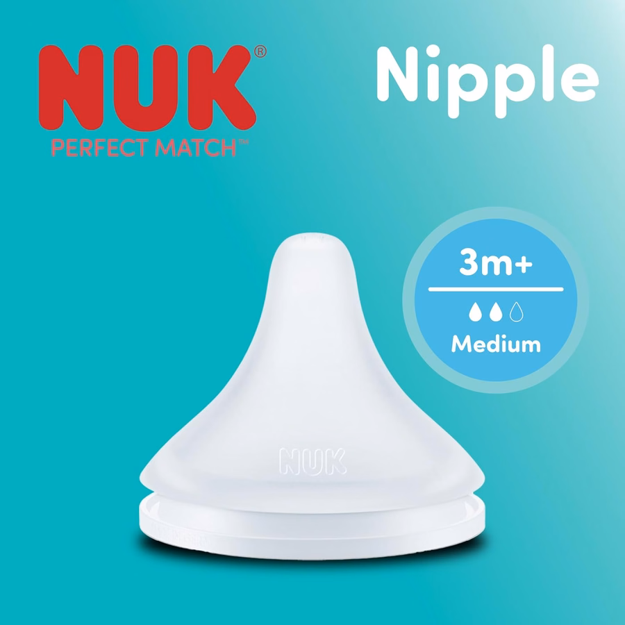 NUK Perfect Match, μαλακή θηλή σιλικόνης μεσαίας ροής και αεραγωγό κατά των κολικών, τεμάχιο 2 τεμαχίων, χωρίς BPA: Ρούχα, παπούτσια και κοσμήματα