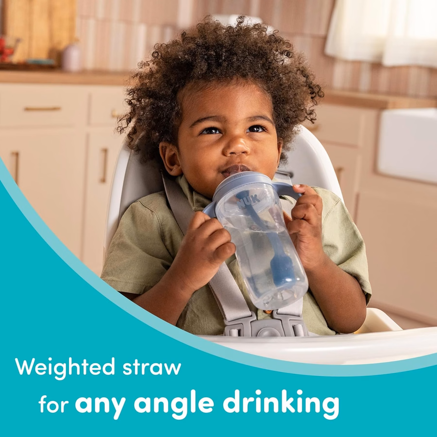 Κύπελλο NUK Perfect Match Learner με καλαμάκι, 5 oz, συσκευασία των 2 – Μαλακό καλαμάκι, λαβές εύκολης λαβής, χωρίς BPA, ανθεκτικό στις διαρροές, κύπελλο Transition Sippy: Προϊόντα γραφείου