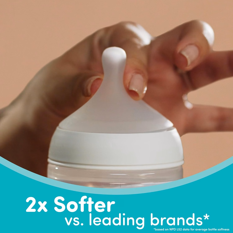 NUK Perfect Match Γυάλινο Μπιμπερό Natural + Anti-Colic, Γυάλινα Μπιμπερό 8 oz. με Ένδειξη Θερμοκρασίας SafeTemp, Βασικά Είδη για Νεογέννητα, Συσκευασία 3 τεμαχίων: Μωρό