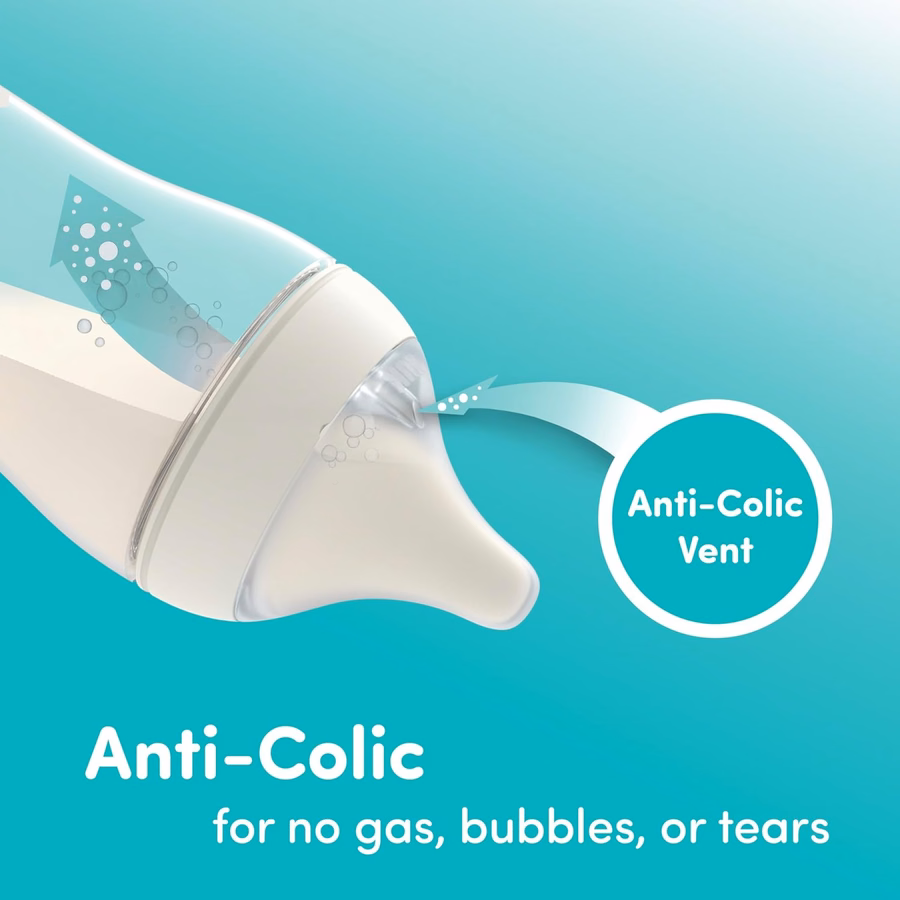 NUK Perfect Match Γυάλινο Μπιμπερό Natural + Anti-Colic, Γυάλινα Μπιμπερό 8 oz. με Ένδειξη Θερμοκρασίας SafeTemp, Βασικά Είδη για Νεογέννητα, Συσκευασία 3 τεμαχίων: Μωρό